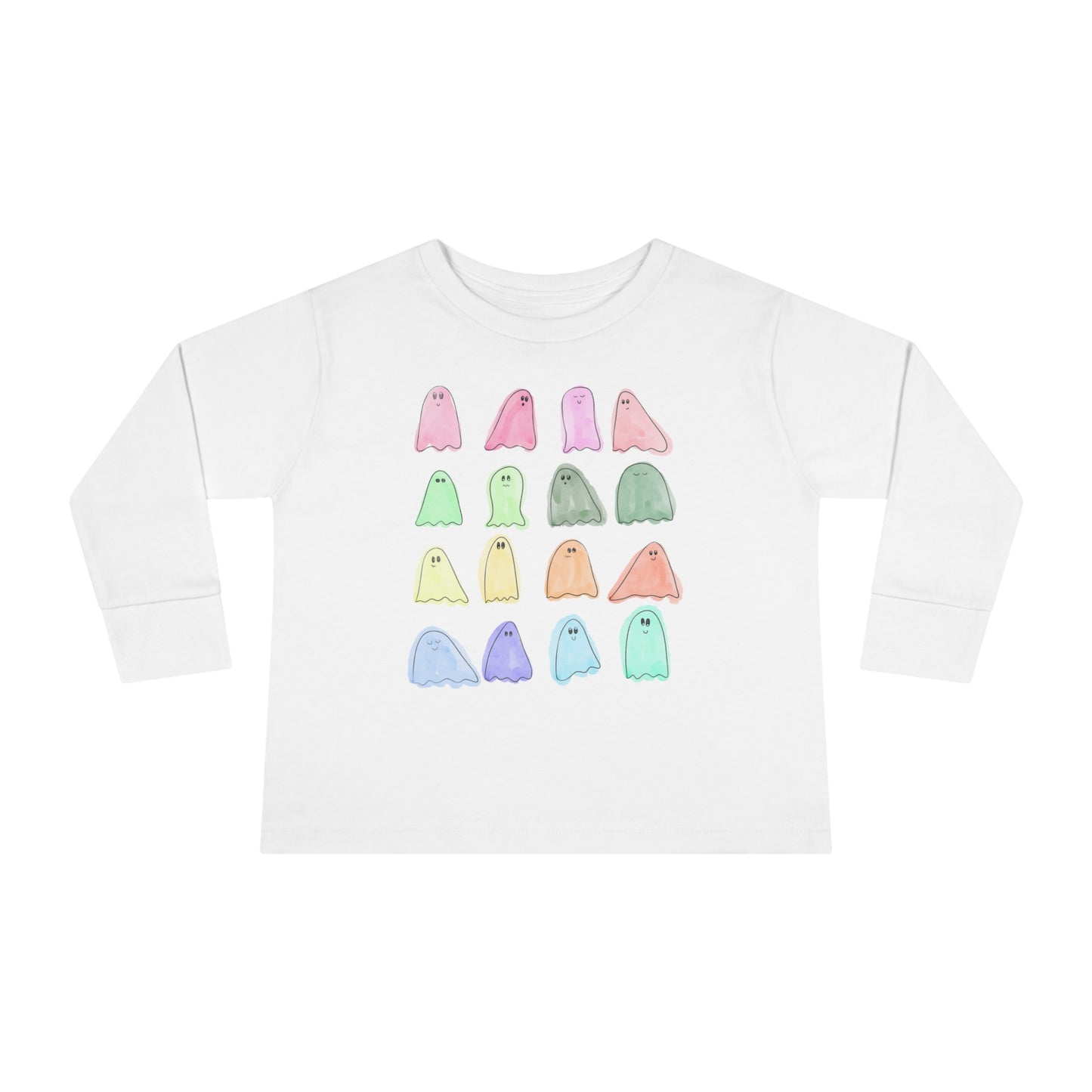 Colorful Ghosts Toddler Long Sleeve