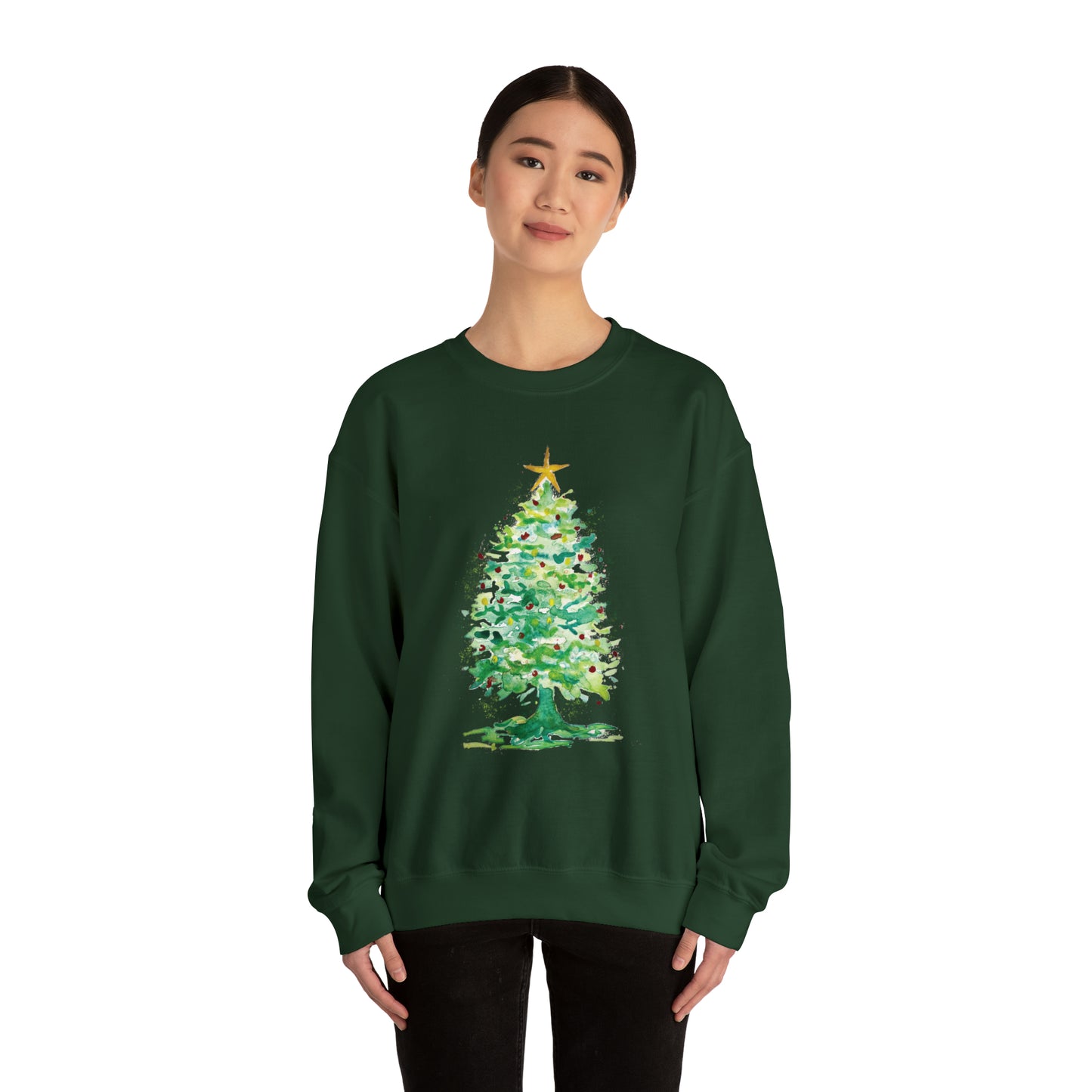 Treetops Glisten Crewneck Sweatshirt