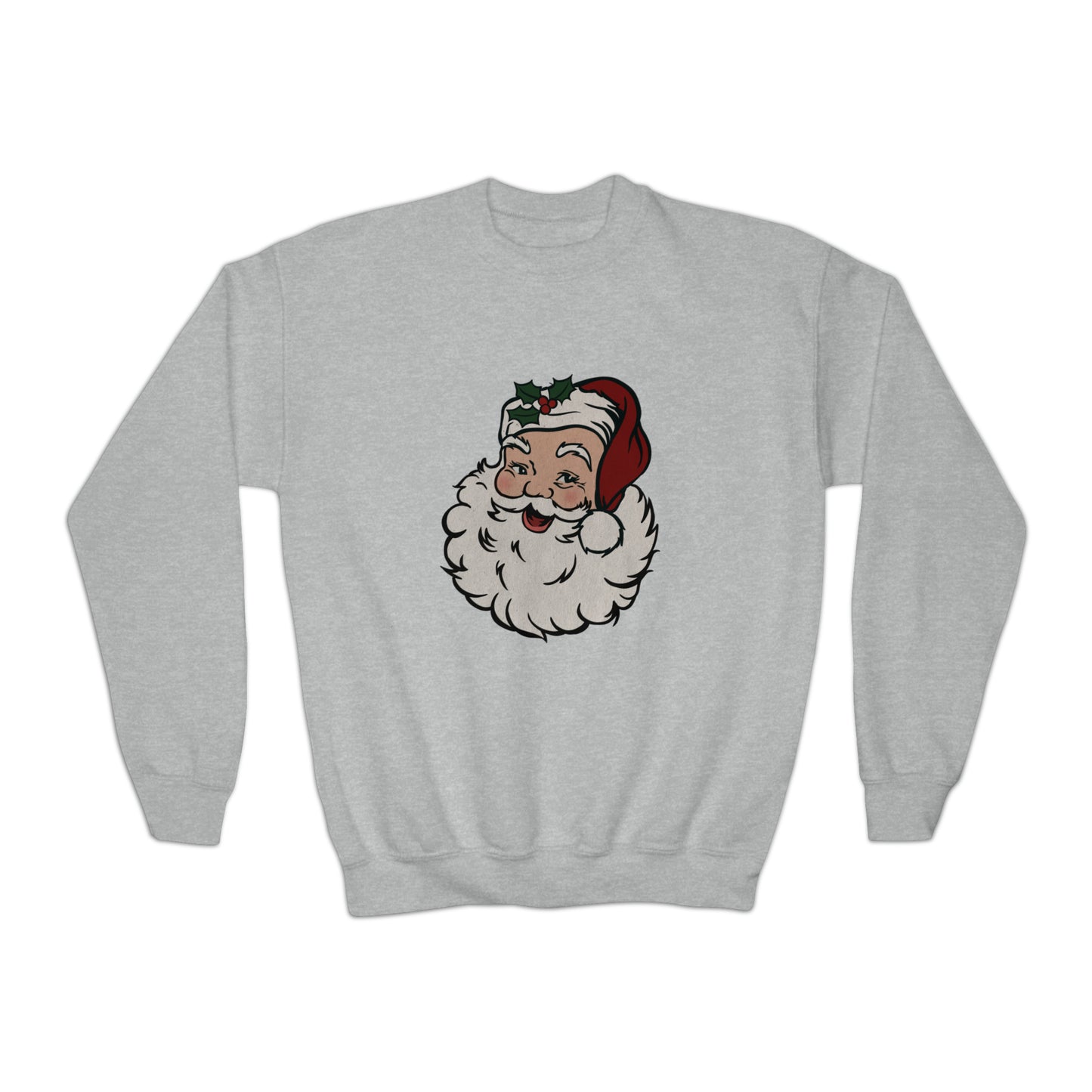 Retro Santa Youth Crewneck Sweatshirt