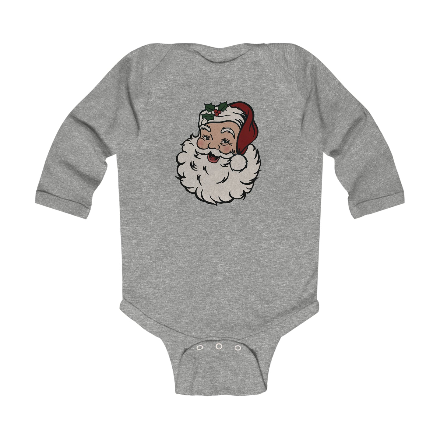 Retro Santa Infant Long Sleeve Bodysuit